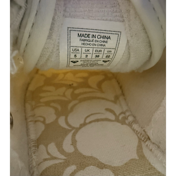 Roxy Surf Sheilahh Women’s Sneakers White Leather Platform Size 5.5 - Picture 8 of 11